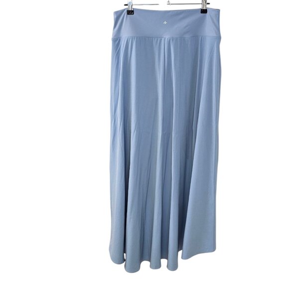 Halara Breezeful High Waisted, High Low Ruffle 2 in 1 Maxi Skirt, Blue, Shorts,L - Picture 2 of 8